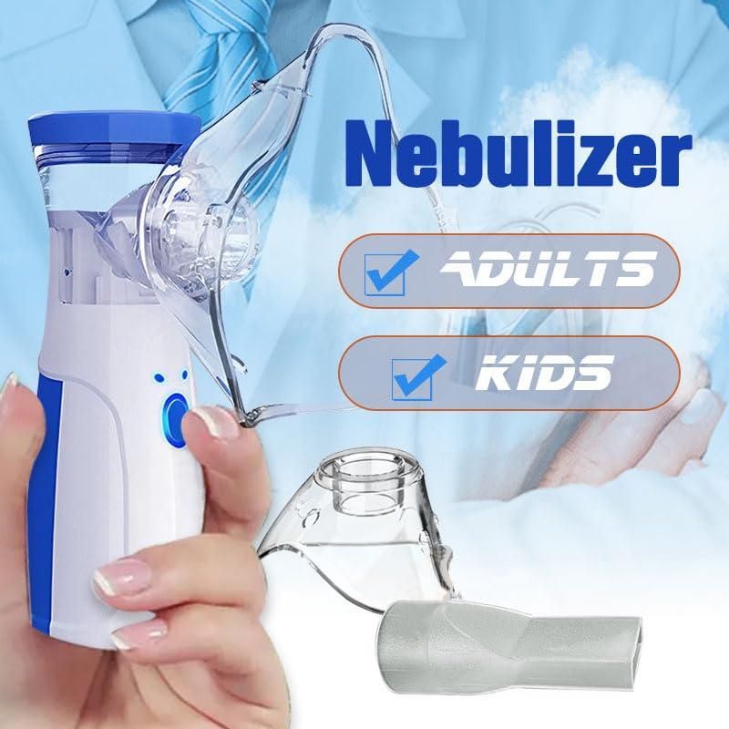 Portable Mesh Nebulizer for Adults & Kids | Quiet, Compact & Wireless Nebulizer Machine with Masks | Effective for Cough, Asthma, Sinusitis & Bronchitis