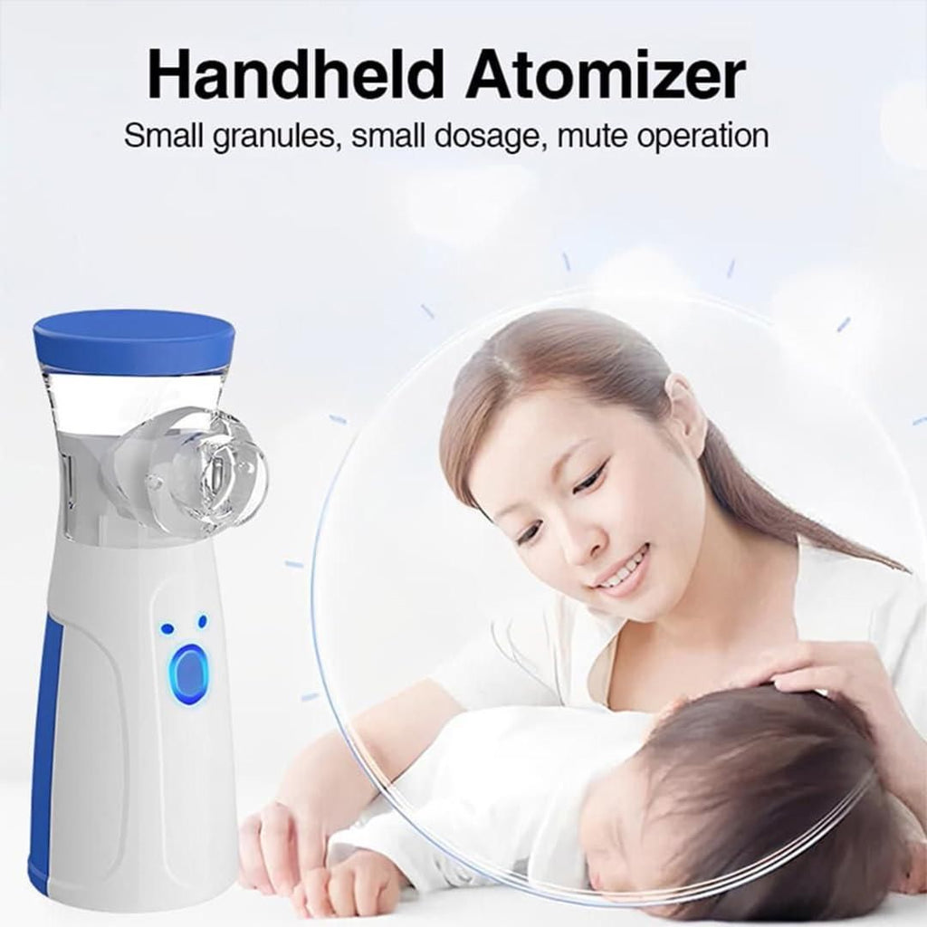 Portable Mesh Nebulizer for Adults & Kids | Quiet, Compact & Wireless Nebulizer Machine with Masks | Effective for Cough, Asthma, Sinusitis & Bronchitis