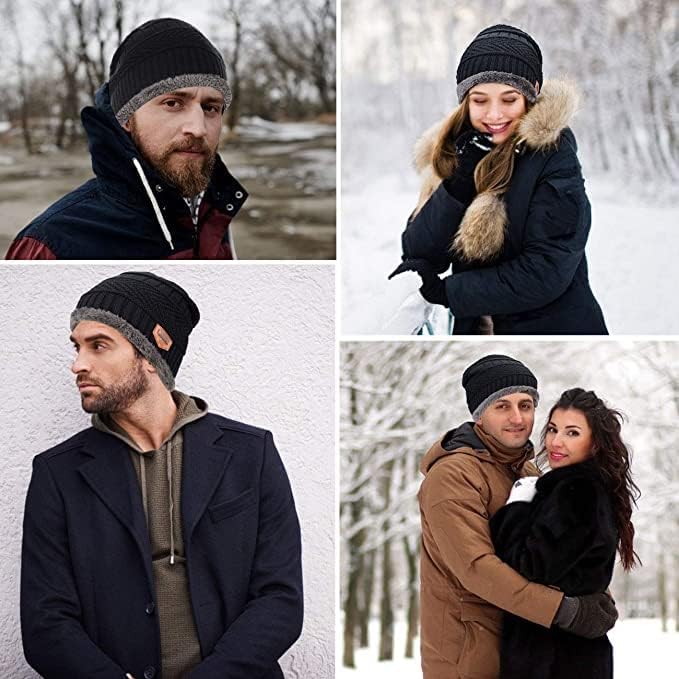 Woolen Beanie Cap & Muffler Set for Men & Women | Winter Warm Knit Cap Scarf Combo for Outdoor & Daily Use